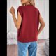 thumbnail image 5 of Suéter Sin Mangas para Mujer, Cárdigan de Crochet con Botones, Camisetas, Conjuntos Casuales de Verano de Moda 2025 Rojo S, 5 of 10