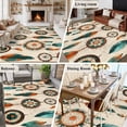thumbnail image 5 of 6'x9' Area Rugs, Geometric Feathers Indoor Outdoor Area Rug for Living Room Bedroom, Boho Ethnic Retro Country Motifs Washable Bathroom Rugs Kitchen Floor Carpet Mats Home Decor Aesthetic, 5 of 8
