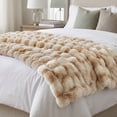 thumbnail image 3 of CHHYVKUIN Faux Fur Bubble Throws  50" x 60" , Luxury Plush Faux Rabbit Fur Throw Blanket for Couch, Sofa, Chair & Home Decor, 3 of 8
