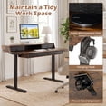 thumbnail image 6 of 55" Electric Standing Desk with Drawers & Monitor Shelf, Height Adjustable Ergonomic Stand Up Desk with Hanging Hooks & Power cord Organizer,Rustic Brown, 6 of 8