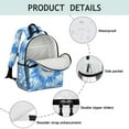 thumbnail image 4 of Blue Tie Dye Pattern Backpack for School,Cute School Bag,Schoolbag with Adjustable Shoulder Straps & Padded Back,15.25"x11.5"x5.25", 4 of 5