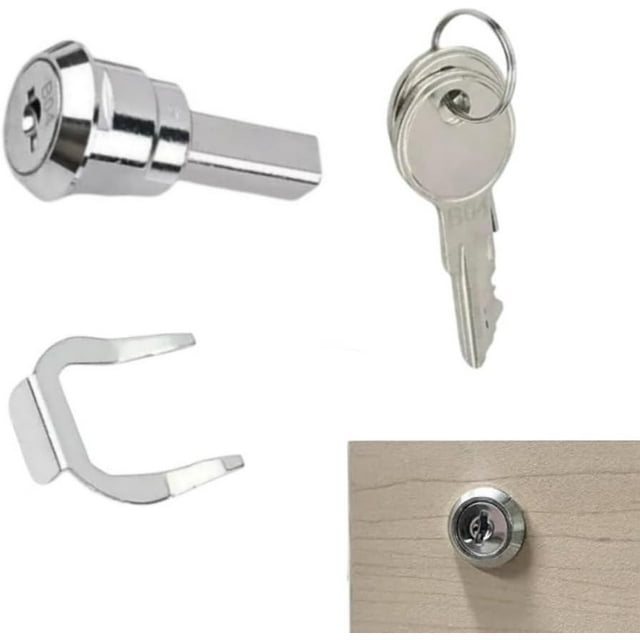 shiyou-1 Pack Serrure d'Armoire avec Clés, Serrure à Clé, Ensemble de Serrure Robuste pour Armoires, Serrures de Rangement RV, Serrures à Compartiment RV pour Boîte à Outils de Camion Boîte aux Lettres Tiroir Armoire, Serrures à Came Clés