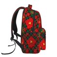 thumbnail image 3 of Disketp Christmas Plaid Flower Mochila Estampada para Hombre y Mujer – Mochila Ligera Clásica con Múltiples Bolsillos para Universidad, Trabajo y Viajes-One Size, 3 of 5