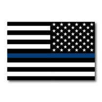 Magnet Me Up Thin Blue Line Reverse American Flag Vinyl Magnet Decal, 4x6 Inches