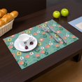 thumbnail image 2 of Placemat, Pioneer Flower Floral Print Pattern Place Mats Table Mat Set Of 2, PVC Washable Placemats for Party Kitchen Dining Decoration, 18x12 Inch, Fade Resistant, 2 of 6