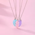 thumbnail image 5 of Collar de la amistad, collar de mejor amiga para 3 niñas, collares magnéticos con colgante de corazón a juego para hermana, 5 of 5