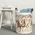thumbnail image 5 of Goofa Western Desert Cowboys1 Printed Circular Hamper,Laundry Basket with Handles,Storage Baskets Foldable,Large Capacity Laundry Hamper-Small, 5 of 8