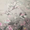 thumbnail image 4 of Wrapables® Floral Bird Print Polyester and Silk Oblong Scarf, Twilight Dusk, 4 of 4