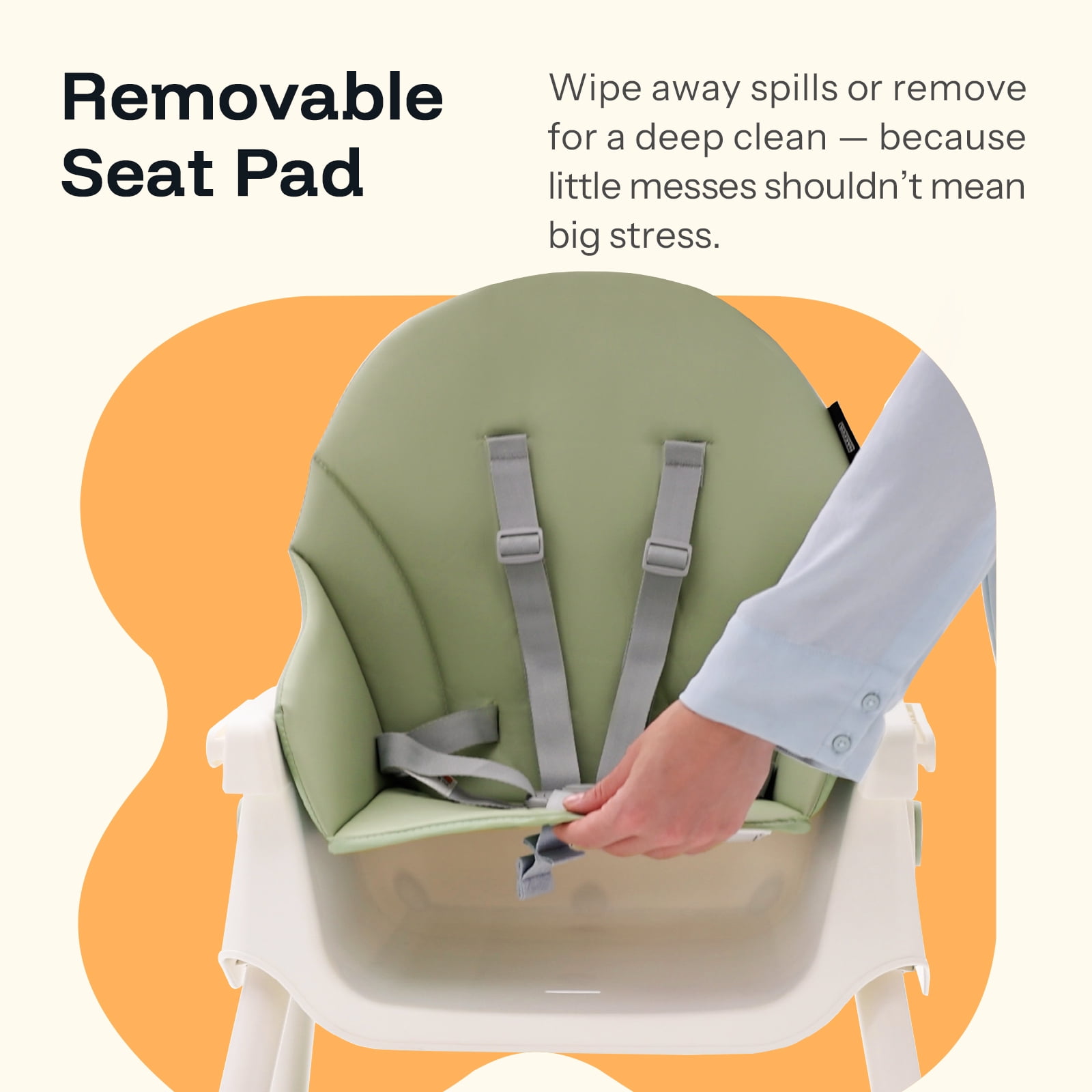 HARPPA 4-in-1 Convertible High Chair for Babies and Toddlers, Feeding Chair for Infant,Green