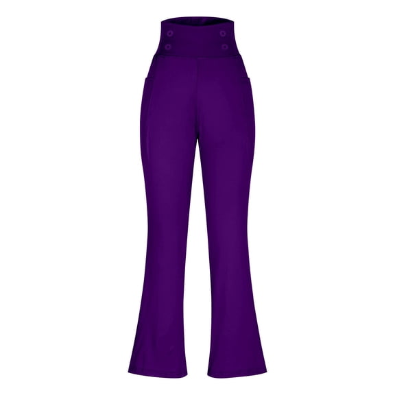 GTEYOIJN Yoga Dress Pants Women Athleisure Leggings Machine Washable Pants Fleece Lined Leggings Women with Pockets High Waist Yoga Pants Winter Warm Thick Leggings