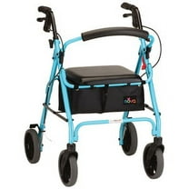 Rollator Nova Zoom 22 Aluminum Rolling Walker Weight Capacity 300 lbs (Sky Blue)
