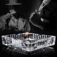 thumbnail image 4 of Ashtray , Large Glass Ashtray for cigarette cigar , Clear Crystal Ash trays Outdoor Glass Spuare Ashtrays (7x7inch)_, 4 of 5