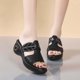 thumbnail image 4 of Amzcrzy Zapatos de mujer,Zapatos de mujer,Zapatillas de mujer, Pantuflas informales cómodas de verano para mujer, con plataforma de color liso y agujeros Sandalias Mujer Zapatillas De Casa, 4 of 5