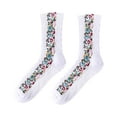 thumbnail image 2 of Grocery & Essentials Under $1!TOPRenddon Socks Women's And Winter New Short Socks Women's Embossed Pattern Retro Versatile Mid Length Socks, Great Gift, 2 of 5