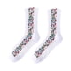 thumbnail image 2 of Calcetines de invierno de longitud media para mujer - mezcla de algodón, patrón retro en relieve, multicolor, puño de 5,9 pulgadas, 2 of 5