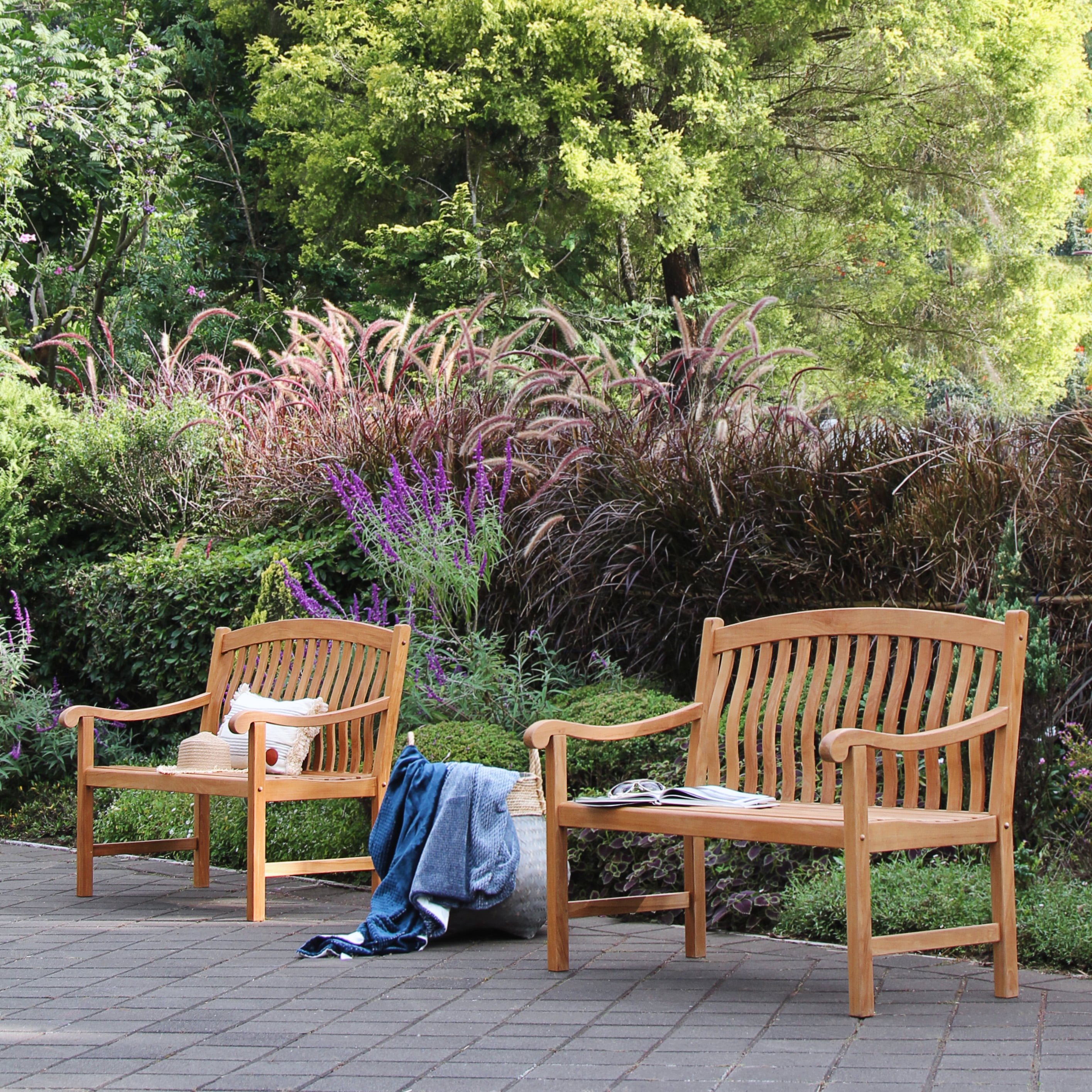 Cambridge Casual Outdoor Durable Teak Wood Bench - Brown