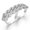 White Gold, variant on Sharp Cuban Bling Bling 2 Finger Ring