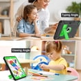 thumbnail image 7 of BMOUO Case for iPad 9th 8th 7th Generation (10.2 inch, 2021/2020/2019), Shockproof Protective iPad 10.2 Case with Built-in Stand/Pencil Holder, Black+Green, 7 of 7