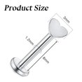 thumbnail image 2 of 6 piece stainless steel ear lip piercing jewelry set, 2 of 7