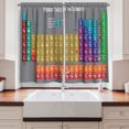 thumbnail image 2 of Ambesonne Periodic Table Kitchen Curtains, Mendeleev's Tabular, 55"x24", Multicolor, 2 of 3
