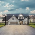 thumbnail image 5 of ALEKO Milan Style Dual Swing Steel Driveway Gate 18 feet Black with  Gate Opener, 5 of 15