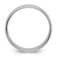 thumbnail image 2 of 14k White Gold 8mm Milgrain Half Round Wedding Band Size 4.5 WM080, 2 of 4