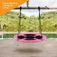 thumbnail image 5 of WYDK Tree Swing, 40 Inch Saucer Swing for Kids Outdoor, 700 lbs Weight Capacity Round Swing w/ 900D Waterproof Oxford Cloth, Adjustable Rope, Flying Swing for Backyard, Indoor & Outdoor Playground, 5 of 9