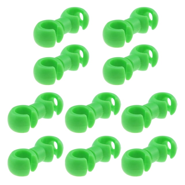 pitrice 10pcs/bag Bicycle Brake Cable Clips Plastic S Bike Line Buckles Portable 360掳 Rotatable MTB Wire Clamps, Green