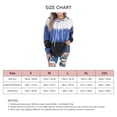 thumbnail image 5 of Sudadera casual elástica de manga larga azul con estampado para mujer, talla XL, sudadera con capucha degradada, 5 of 5