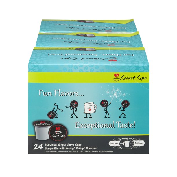 Smart Sips Coffee Hot Chocolate Variety Pack Single Serve Cups, 72