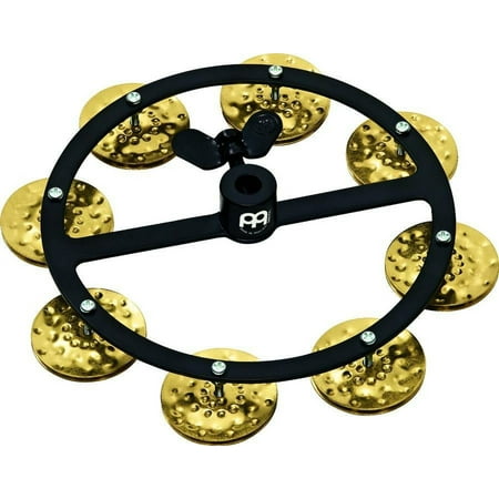 MEINL Headliner Series Hand Hammered Brass Jingles Hi-Hat Tambourine Single Row