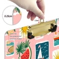 thumbnail image 3 of 12.5" x 9" Acrylic Clipboard with Gold Metal Clip Office and Classroom Essential Summer Travel Stamps, 3 of 7