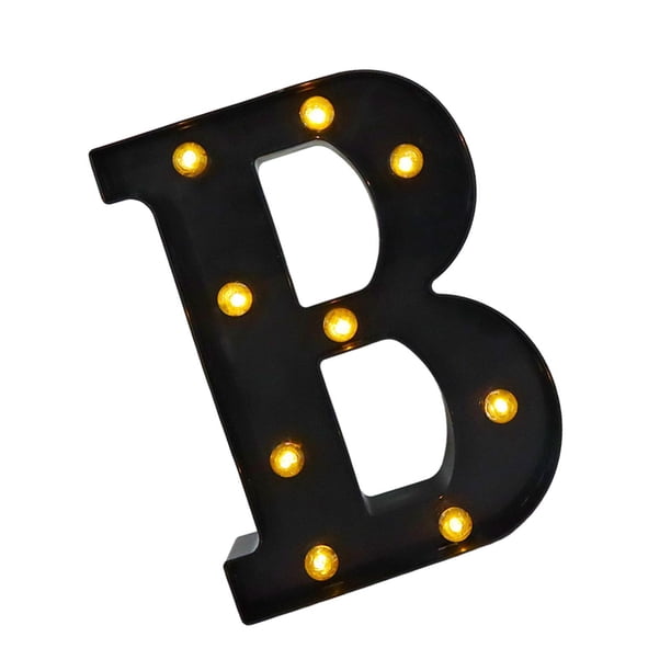 Letrero con letras del alfabeto iluminado, marquesina con luces LED, para decoración al aire libre, fiestas de compromiso, cumpleaños B 626x858x157 pulgadas