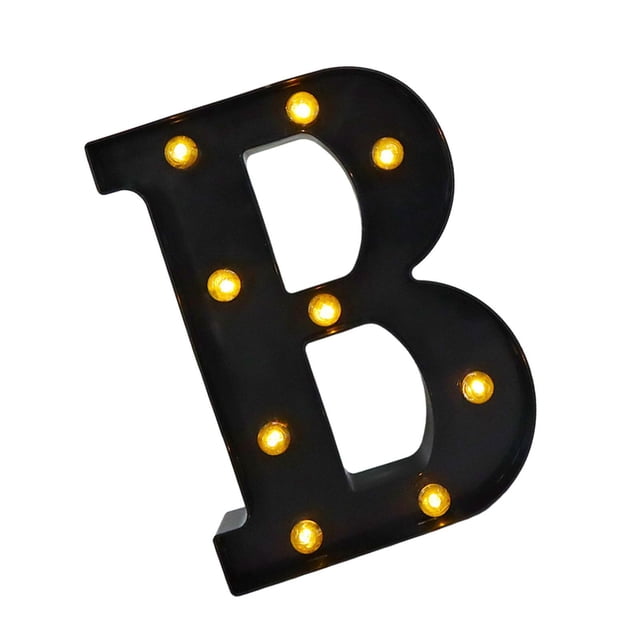 Lámpara de letras de marquesina con letrero del alfabeto iluminado de 8,58 pulgadas, luz de letras de marquesina LED para decoración de dormitorio, B 626x858x157 pulgadas