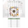 thumbnail image 6 of No Hook Shower Curtains with Snap in Liner, Rustic Bee Garland Waterproof Fabric Shower Curtain, Spring Floral Watercolor Double Layers & See-Through Top Window Bathroom Curtains 54''x78'', 6 of 6