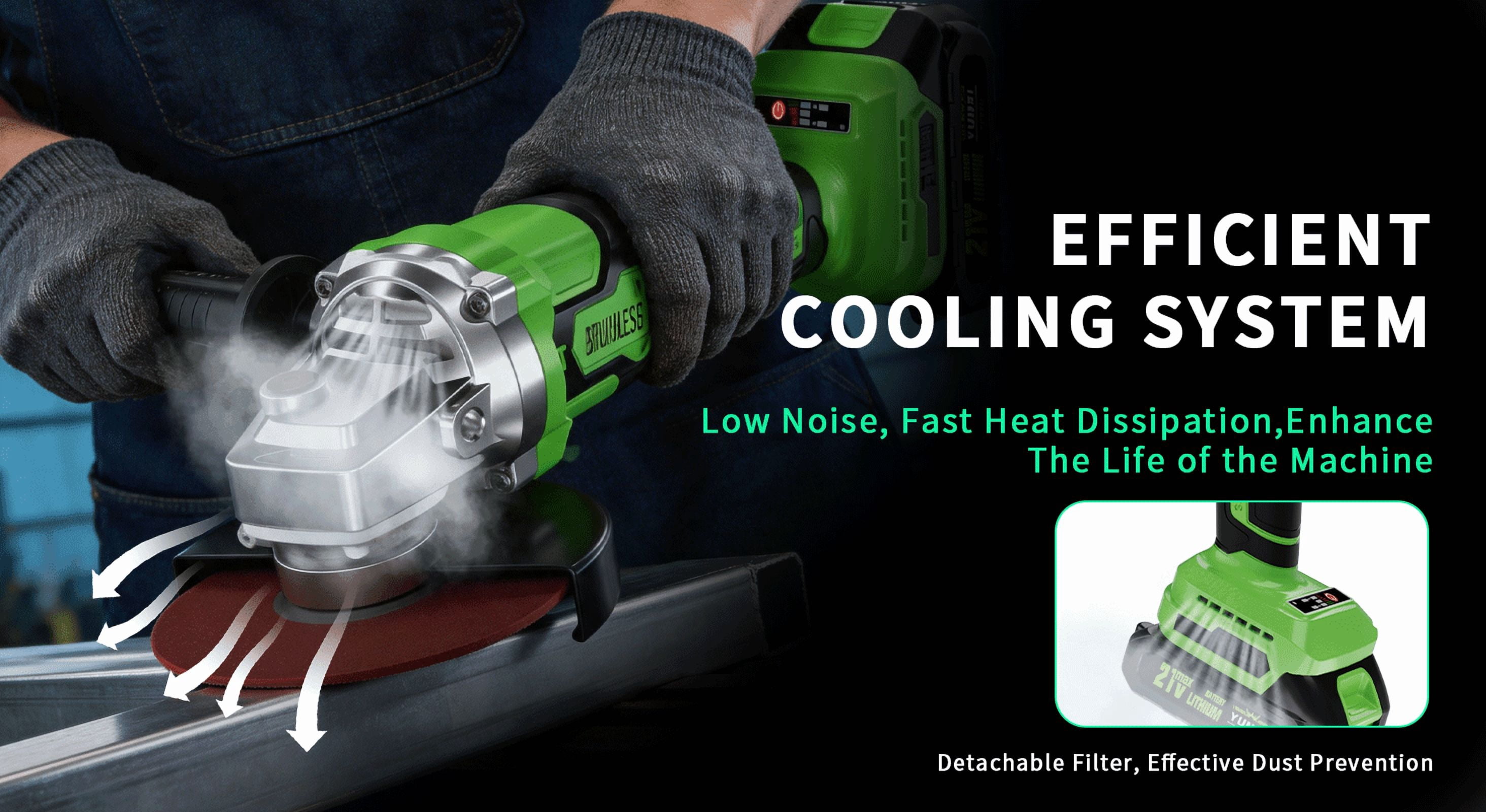 DGB This portable cordless angle grinder is designed for outdoor and on-site work, providing reliable power where traditional corded tools can’t reach. Whether you’re working at a construction site,