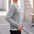 thumbnail image 4 of cocolona Womens Sweatshirts no Hood Crew Neck Patchwork Casual Long Sleeve Button Trendy Pullover Sweatshirts, 4 of 7