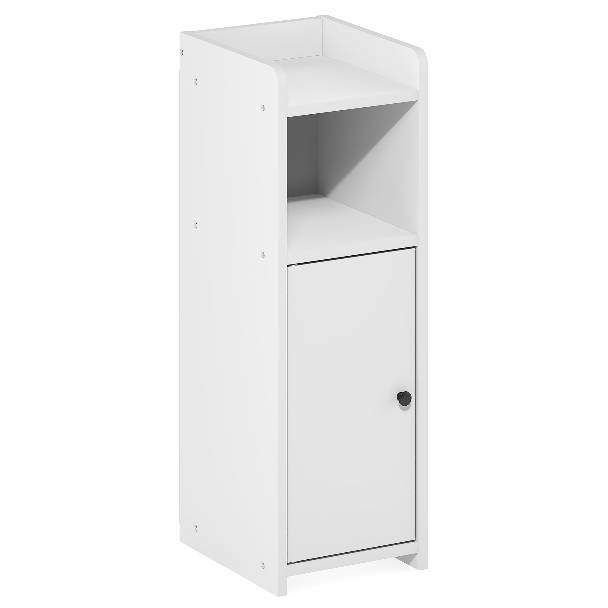 Furinno FULDA 4-Tier Narrow AdJUSTable Shelves Bathroom Cabinet White