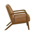 thumbnail image 3 of Lexicon Gabe Faux leather Accent Chair in Matt brown, 3 of 7