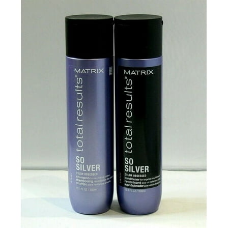 Matrix Total Results SO Silver Purple Shampoo & Conditioner Set for Blonde Hair, 10.1 oz