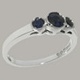 thumbnail image 3 of LBG British Made 14k White Gold Sapphire ring Womens Anniversary Ring - 33 size options - Size 11.75, 3 of 7