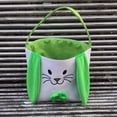 thumbnail image 3 of Kearding Bolsa de conejito de gran capacidad, resistente al desgaste, bonita apariencia, cubos de vacaciones, suministros para niños, Almacenamiento y organización del hogar Oreja Verde, 3 of 6