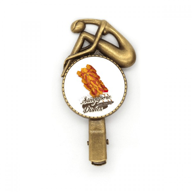 Satay tradicional de Singapur Broche broche broche broche Metal retro