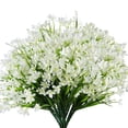 thumbnail image 2 of Sunjoy Tech 6Pcs/Set Artificial Orchid with Stem 7 Forks No Watering Photo Props Home Wedding Decor Faux Babysbreath Flower Bouquet Home Supplies, 2 of 8