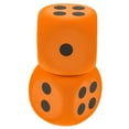 thumbnail image 4 of Large EVA Dice for Playing Portable Party Game Props Orange Color Fits Well in Hands 2 Pieces, 4 of 8
