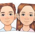 thumbnail image 1 of Tableau de Pratique de Peinture de Visage Duomi, 2 Pcs Tableau de Pratique de Peinture de Visage Réutilisable Coloré, Modèle d'Exercice de Maquillage Taille A4 (Garçon&Filles), 1 of 4