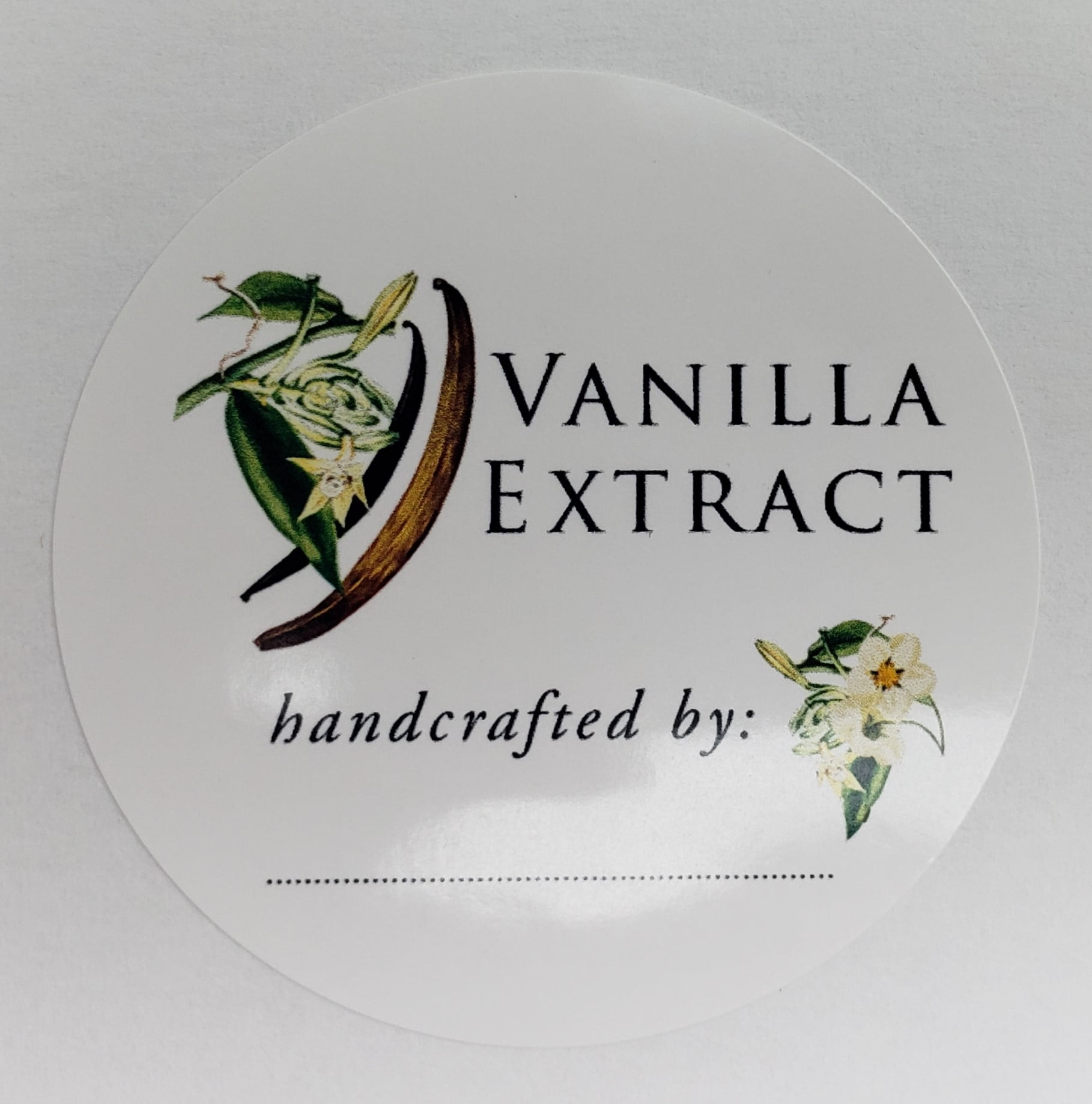 Light Vanilla Extract Labels Horizontal 5 Kraft 