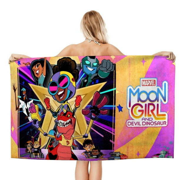 Moon Girl Toalla de playa de secado rápido con diseño temático, regalo para mujeres y niñas, ideal para cumpleaños, fans, amantes de la música, uso en la playa o al aire libre, 78 × 160 cm
