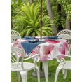 thumbnail image 3 of Outdoor Tablecloth with Umbrella Hole for Patio/Picnic/Party/Camping, Pink Flowers Waterproof Table Cloth Round Cover Washable, Spring Botanical Budding Floral Branches (Dia 54"), 3 of 8