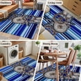 thumbnail image 5 of 2.7'x5' Area Rugs, Vintage Anchor Nautical Indoor Outdoor Area Rug for Living Room Bedroom, Coastal Blue Striped Washable Bathroom Rugs Kitchen Floor Carpet Mats Home Decor Aesthetic, 5 of 8